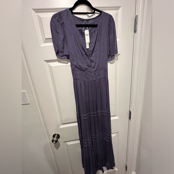 NWT Anthropologie The Somerset Maxi Dress: Lurex Edition Size L - Picture 7 of 12